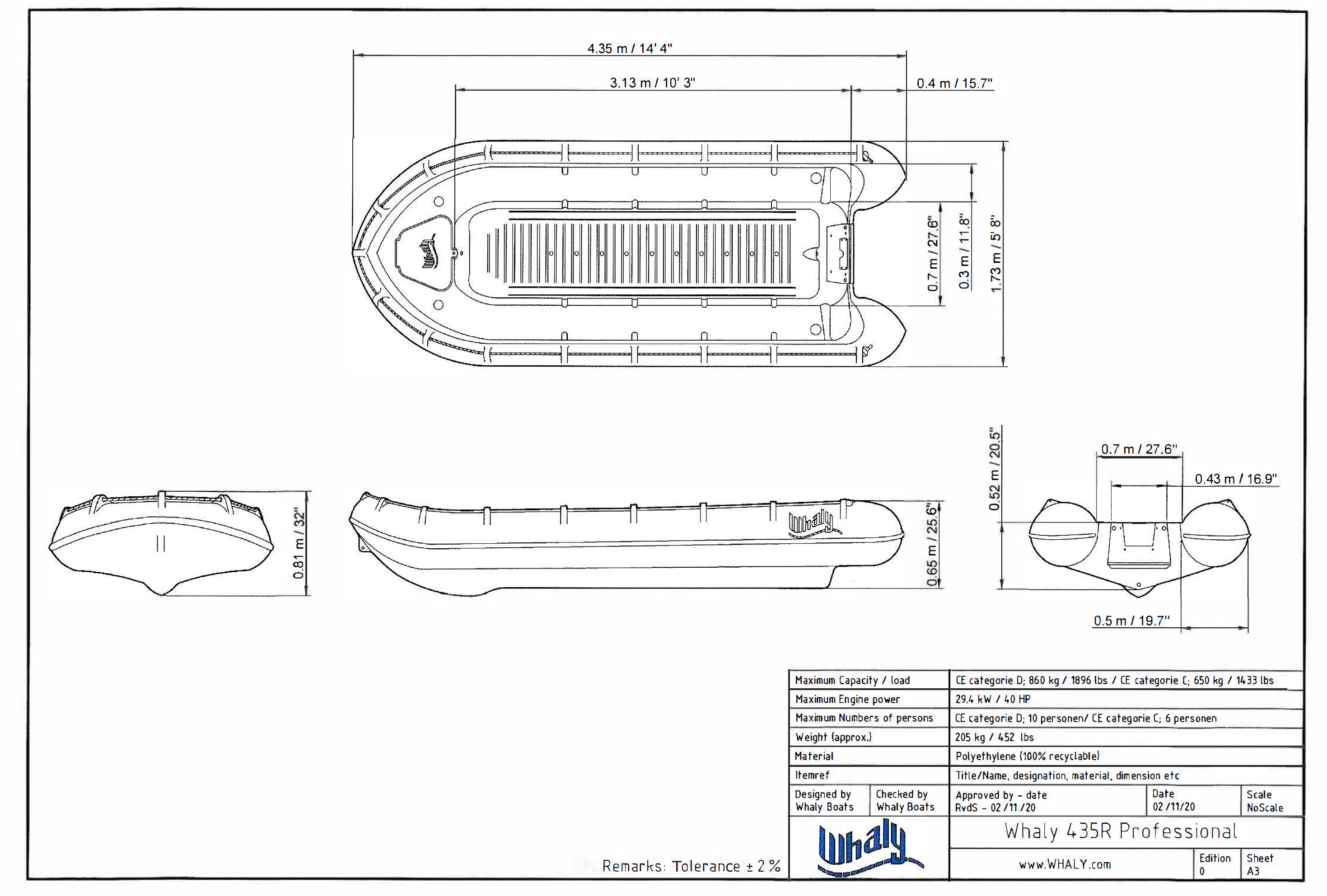 Technical drawing 435R